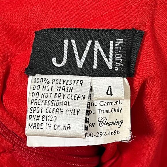 JVN by Jovani Red Draped Gown – Size 4 - Picture 7 of 8